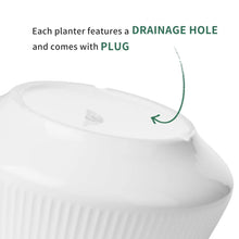 Load image into Gallery viewer, WHITE CERAMIC POT WITH SAUCER