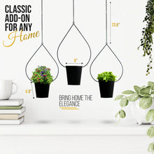 Load image into Gallery viewer, HANGING BOHO DROP METAL PLANTER
