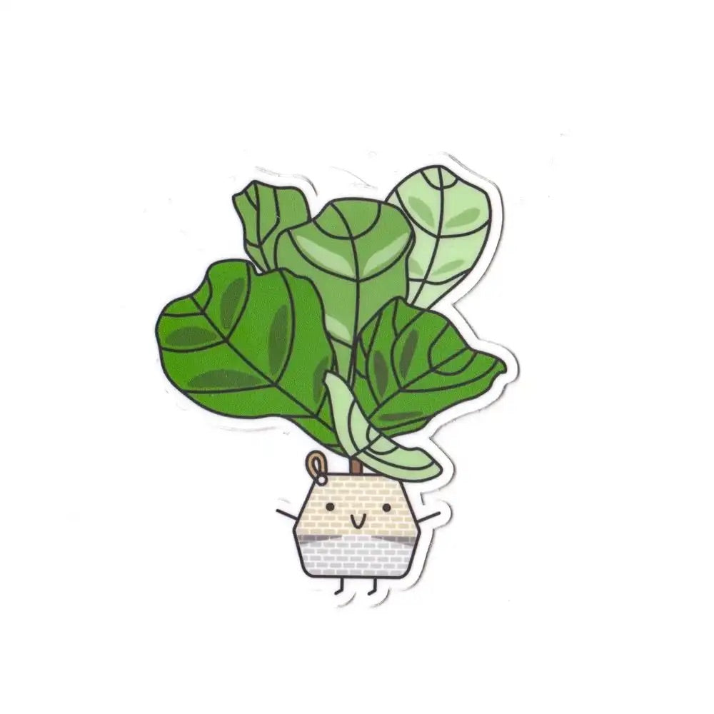 fiddle leaf fig puns FIDDLE LEAF FIG STICKER – Clover + Booch