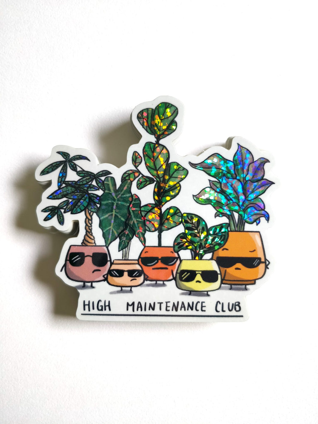 HIGH MAINTENANCE CLUB GLITTER STICKER