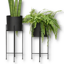 Load image into Gallery viewer, 7 INCH BLACK METAL PLANTER
