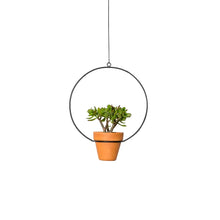 Load image into Gallery viewer, 10” HANGING CIRCLE PLANTER BLACK
